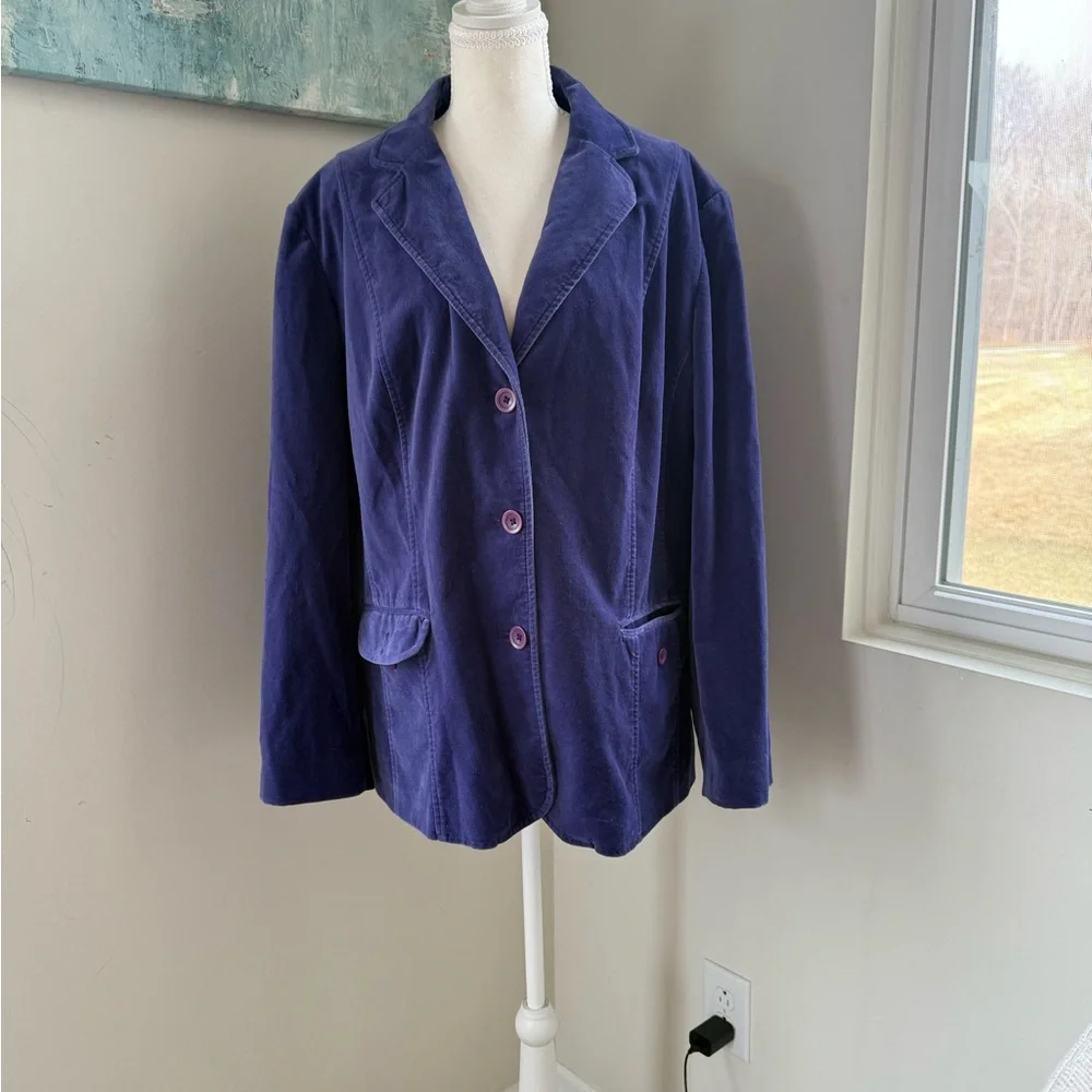 Elisabeth Women’s Vintage-Inspired Purple Velvet Blazer 2X – Prince/Joker Vibes - Picture 9 of 11